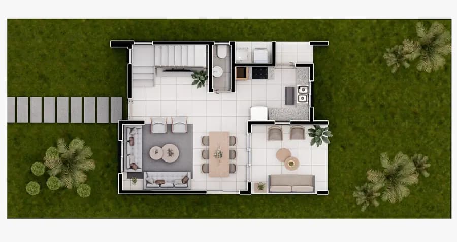 Exclusiva Villa de 2 Habs (Villa Tipo F) en PROYECTO PALMA PARK RESIDENCES