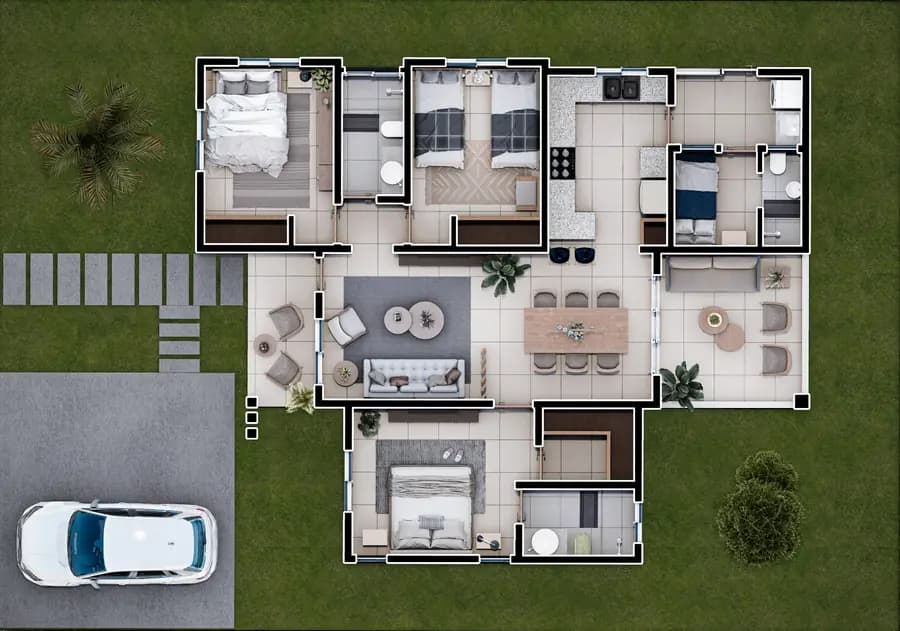 Espectacular Villa de 2 Habs (Villa Tipo E) en PROYECTO PALMA PARK RESIDENCES - 3