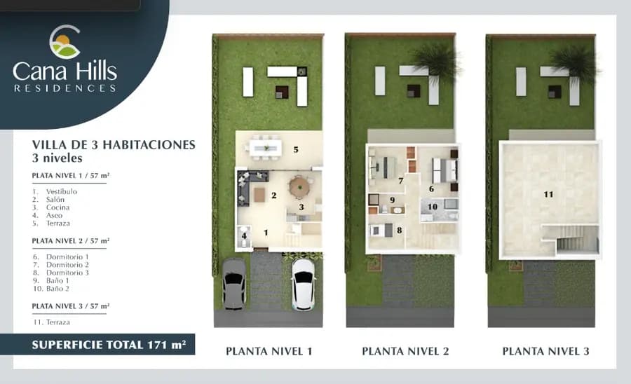 IncreΓble Villa de 2 Habs en CANA HILLS BROKERS - 2