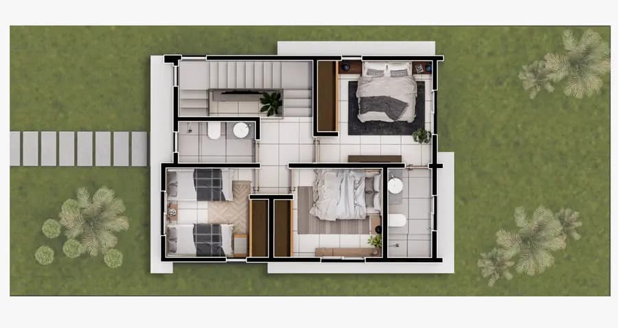 Hermosa Villa de 3 Habs (Villa Tipo G) - Manzana Este en PROYECTO PALMA PARK RESIDENCES