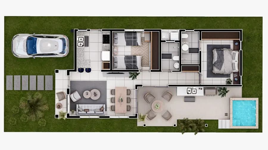 IncreΓble Villa de 3 Habs (Villa Tipo B) en PROYECTO PALMA PARK RESIDENCES - 5