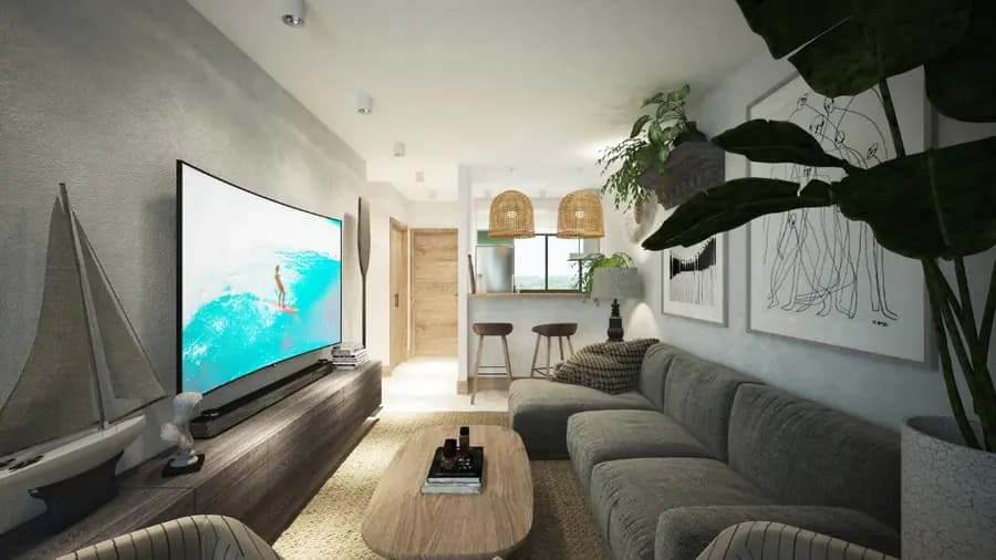 Moderno Apartamento de 2 Habs (Tipo Playa) - ETAPA 3 en CANAS DEL ESTE - 5